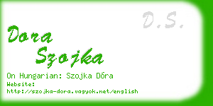 dora szojka business card